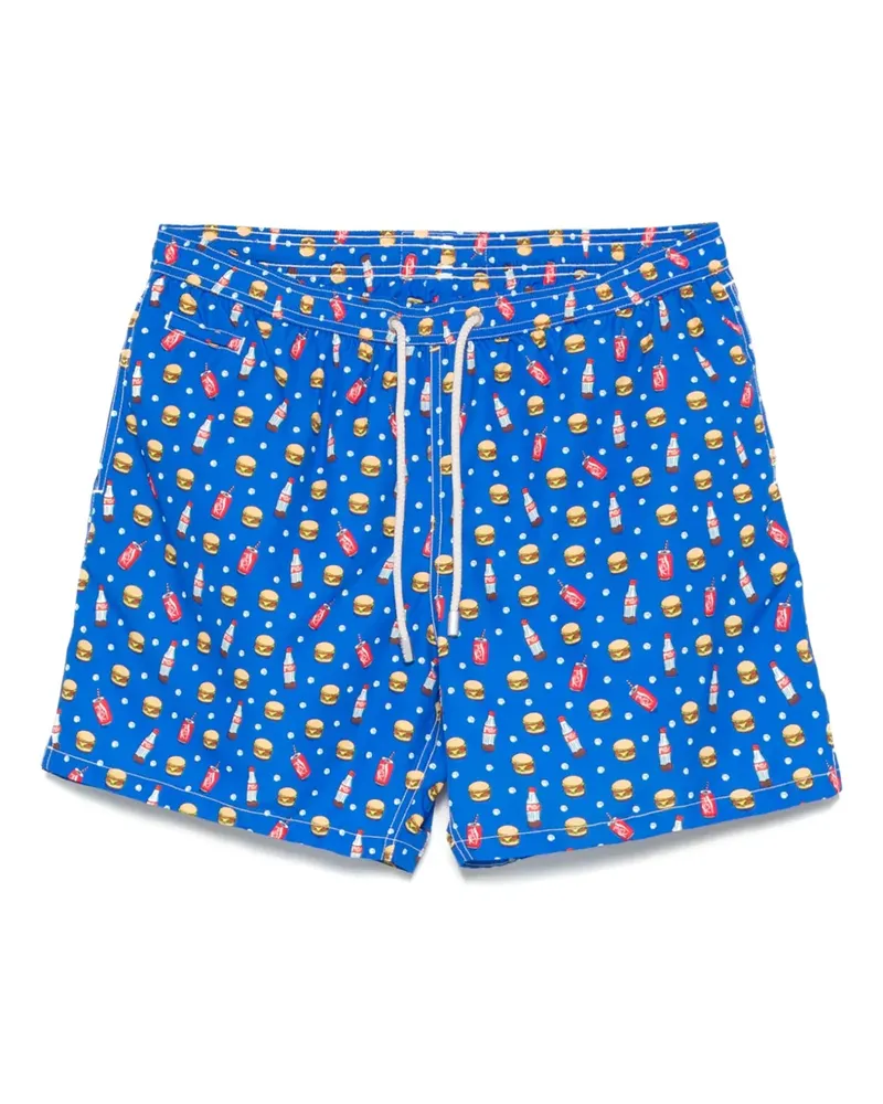 MC2 Saint Barth Badeshorts mit grafischem Print - Blau Blau