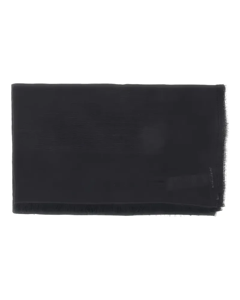 Emporio Armani frayed scarf - Schwarz Schwarz