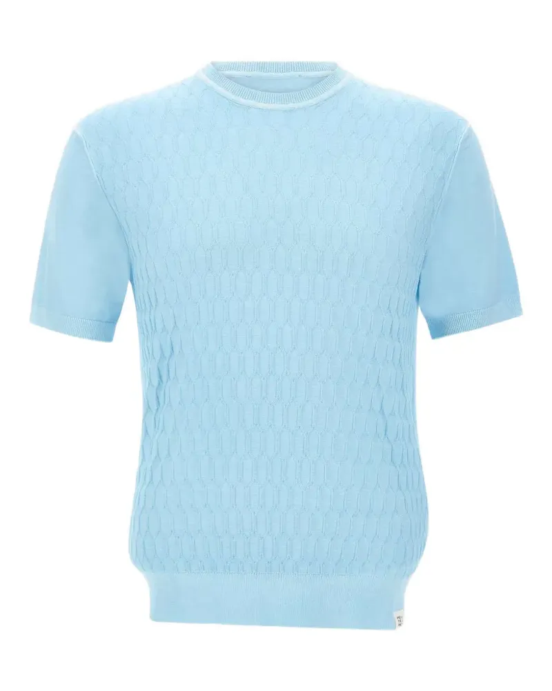 Peuterey Mes honeycomb crew-neck T-shirt - Blau Blau