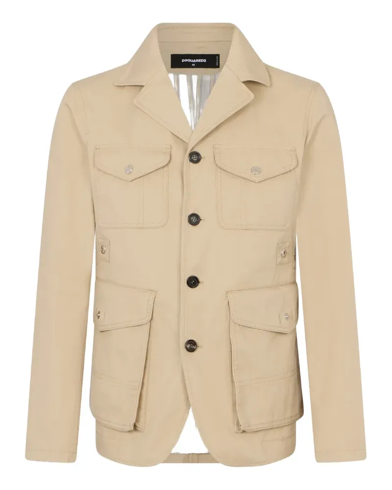 Dsquared2 military chic utility cotton jacket - Nude Nude
