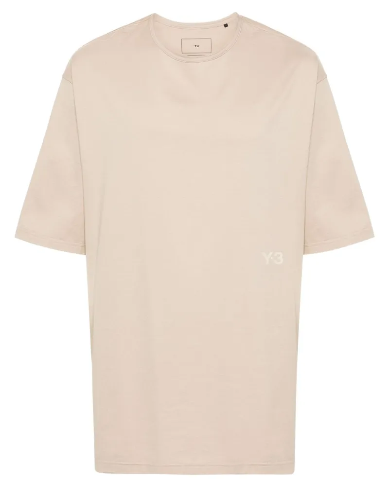 Y-3 T-Shirt mit Logo-Applikation - Braun Braun