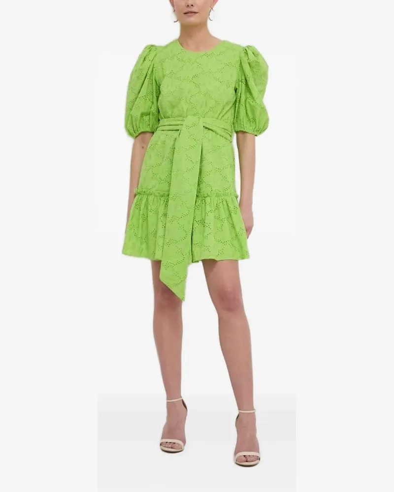 Silvian Heach Kleid mit Puffärmeln - Grün Grün