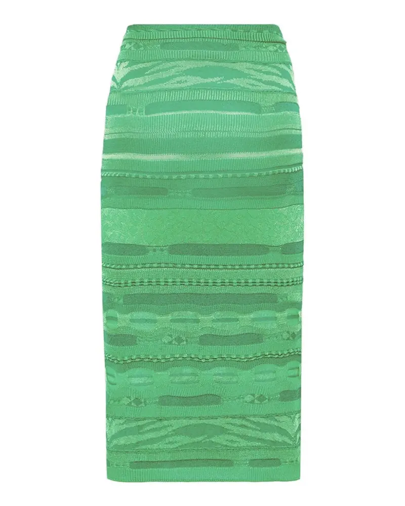 Laneus Gestrickter Midirock - Grün Grün