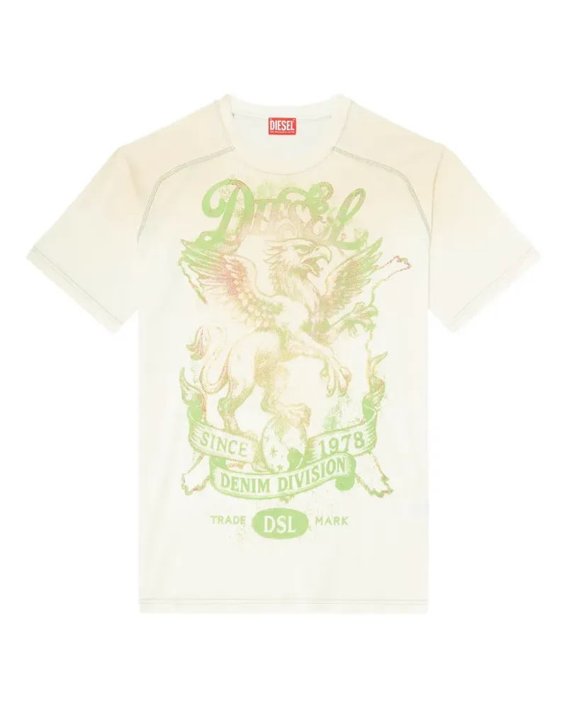 Diesel T-Griffo T-Shirt mit Print - Weiß Weiß