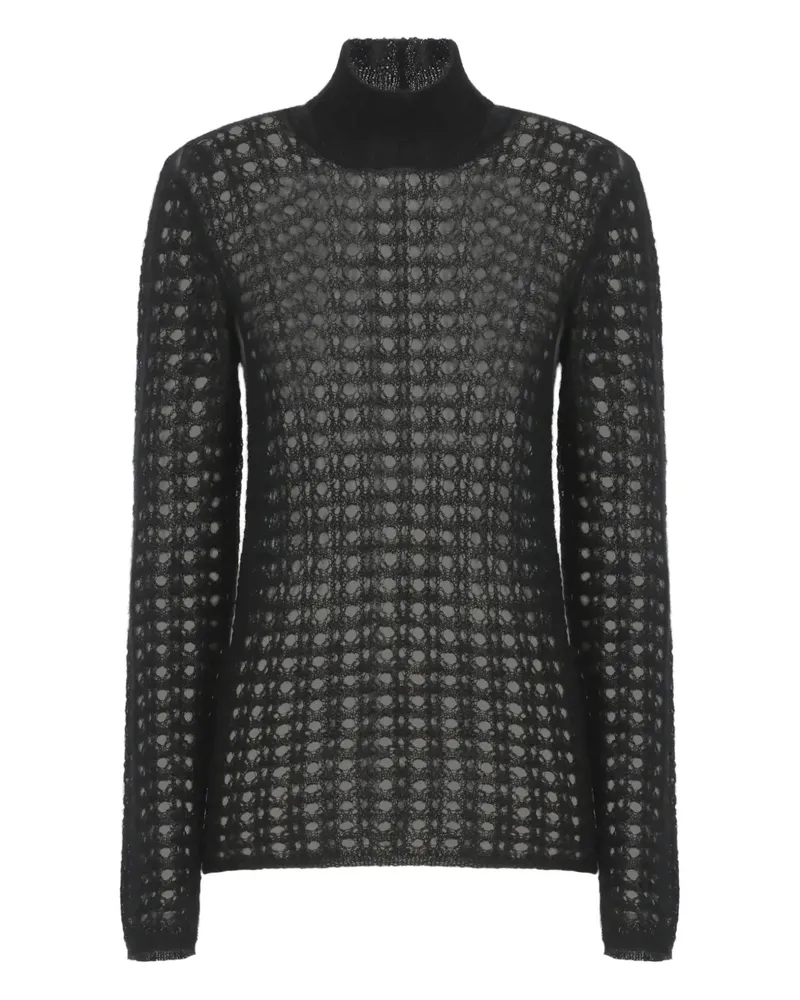 Fabiana Filippi Pullover mit Lochmuster - Schwarz Schwarz
