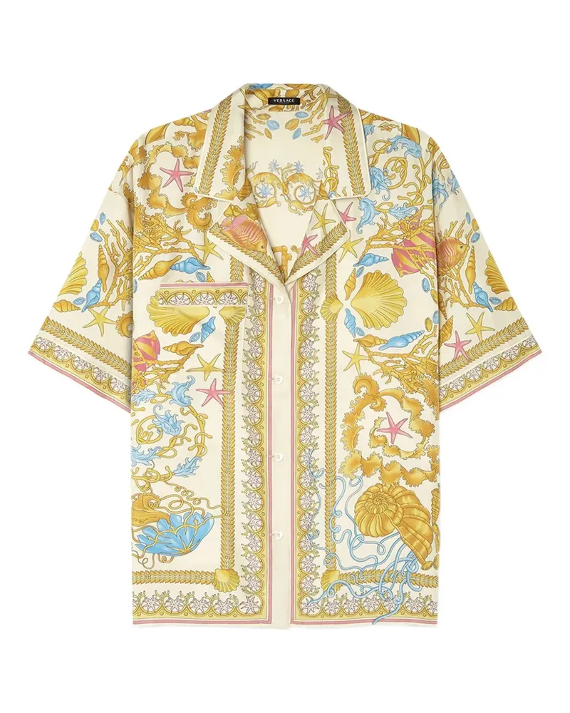 Versace Underwater Barocco Hemd - Gold Gold
