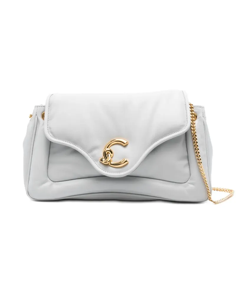 Coccinelle Kleine C-me Schultertasche mit Steppung - Grau Grau