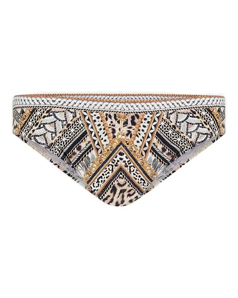 Camilla Mosaic Muse-print swimming trunks - Grau Grau