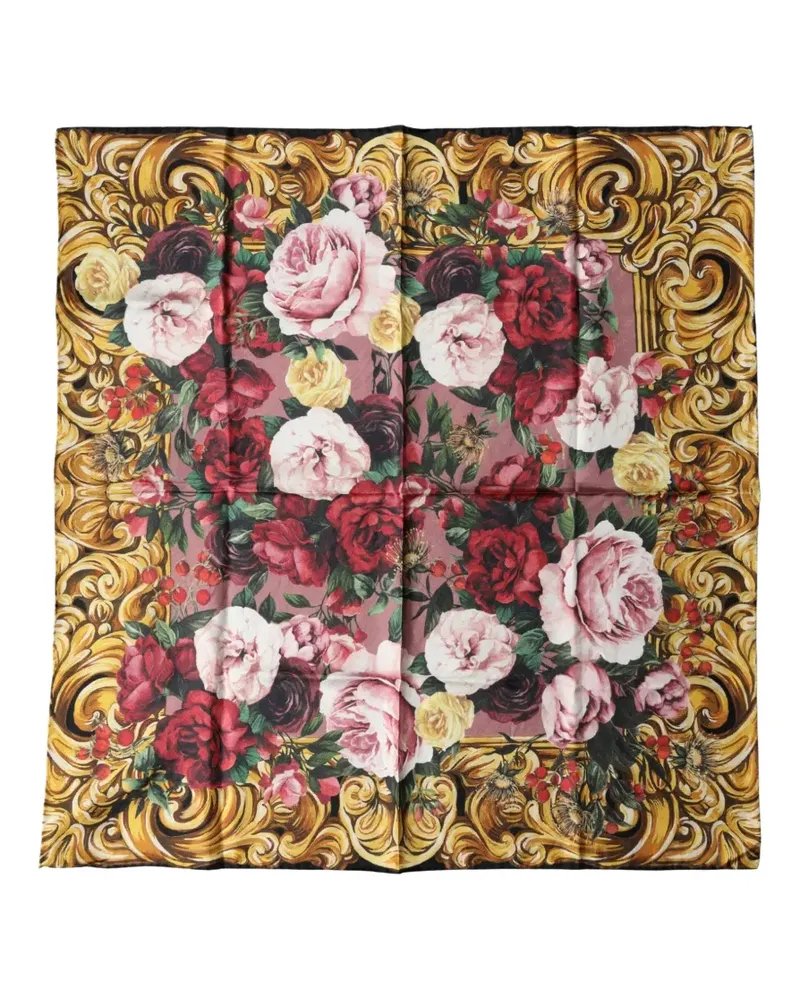 Dolce & Gabbana floral-print silk scarf - Rot Rot