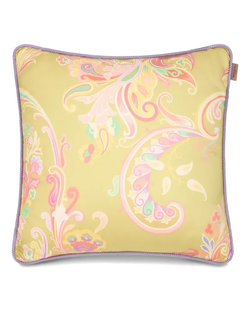 Etro Kissen mit Paisley-Print - Grün Grün