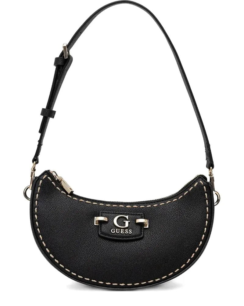Guess Halbrunde Schultertasche - Schwarz Schwarz