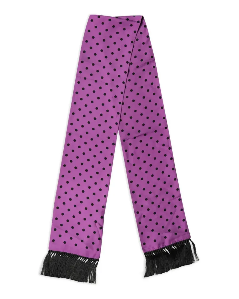 Dolce & Gabbana Schal mit Polka Dots - Violett Violett