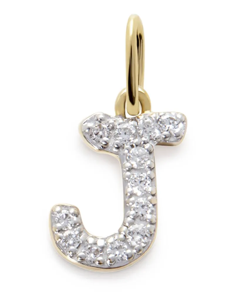 Monica Vinader 14kt J Gelbgoldanhänger mit Diamanten Gold