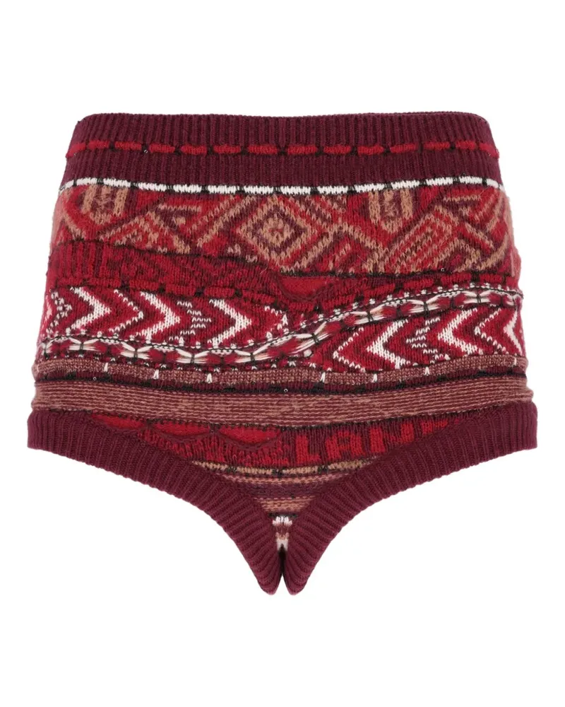 Laneus Shorts mit geometrischem Muster - Rot Rot