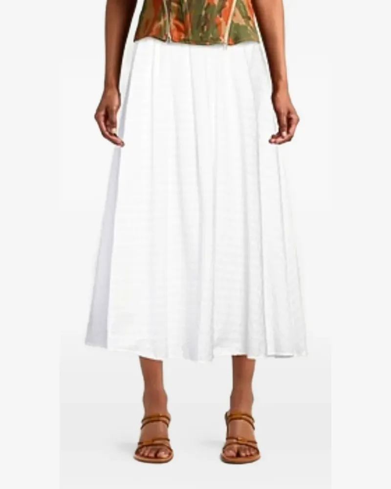 MSGM Gerüschter Midirock - Weiß Weiß