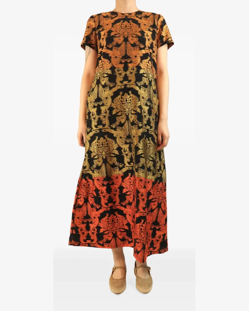 La DoubleJ jacquard maxi dress - Schwarz Schwarz