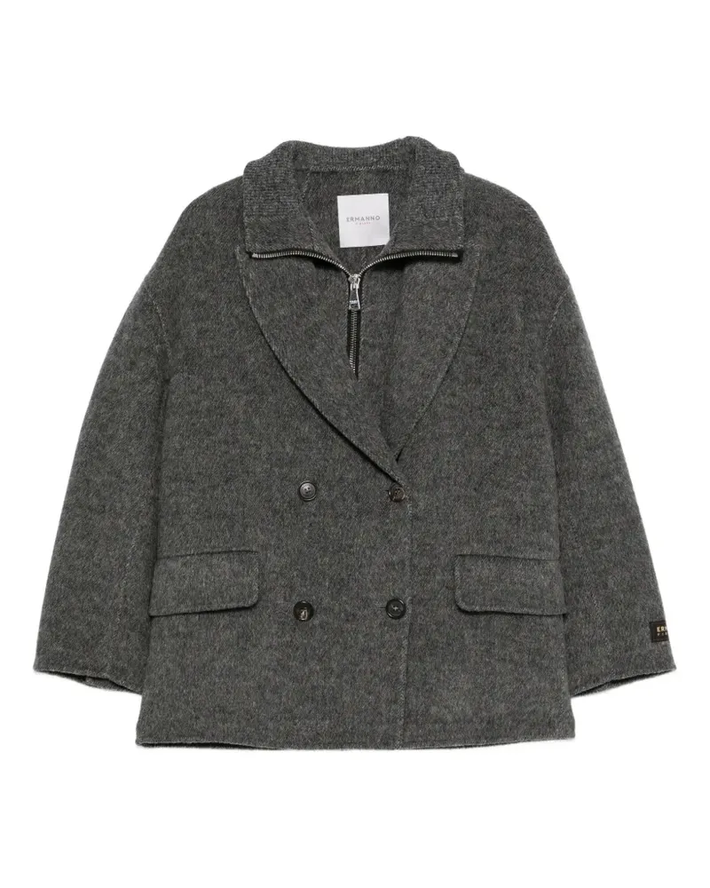 Ermanno Scervino Doppelreihige Jacke mit Reißverschluss - Grau Grau