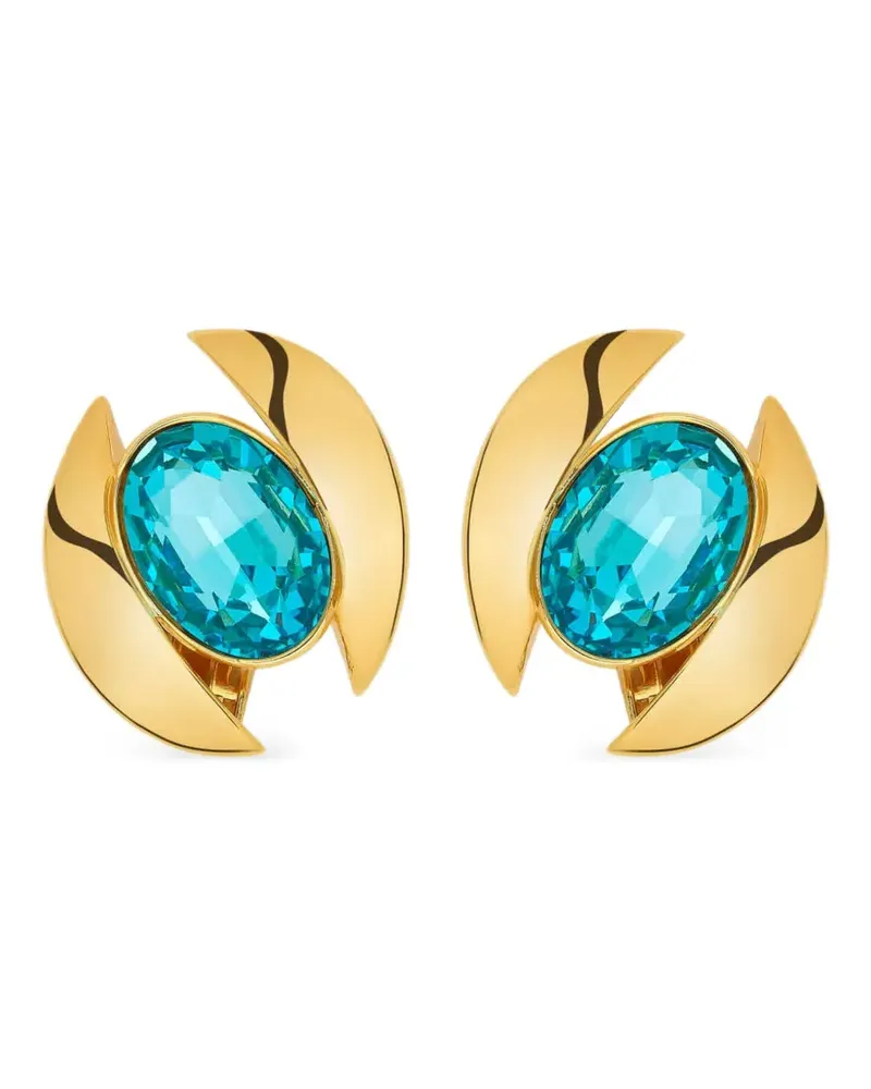 Oscar de la Renta Ohrringe mit Kristallen - Gold Gold