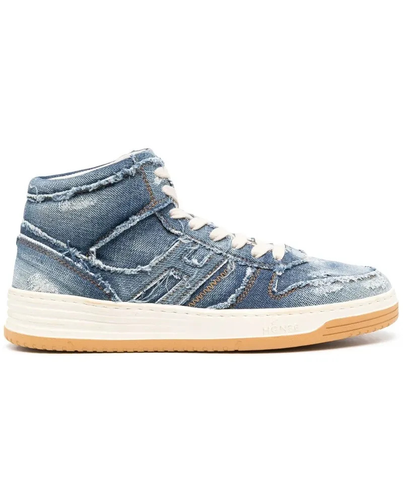 Hogan High-Top-Sneakers im Used-Look - Blau Blau