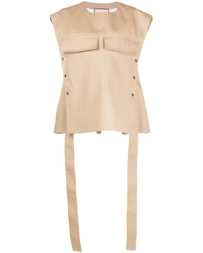 PLAN C Oversized-Weste - Nude Nude