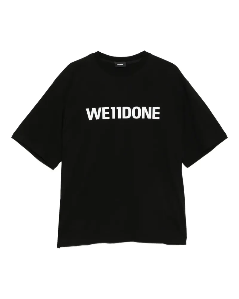 WE 11 DONE T-Shirt mit Logo-Print - Schwarz Schwarz