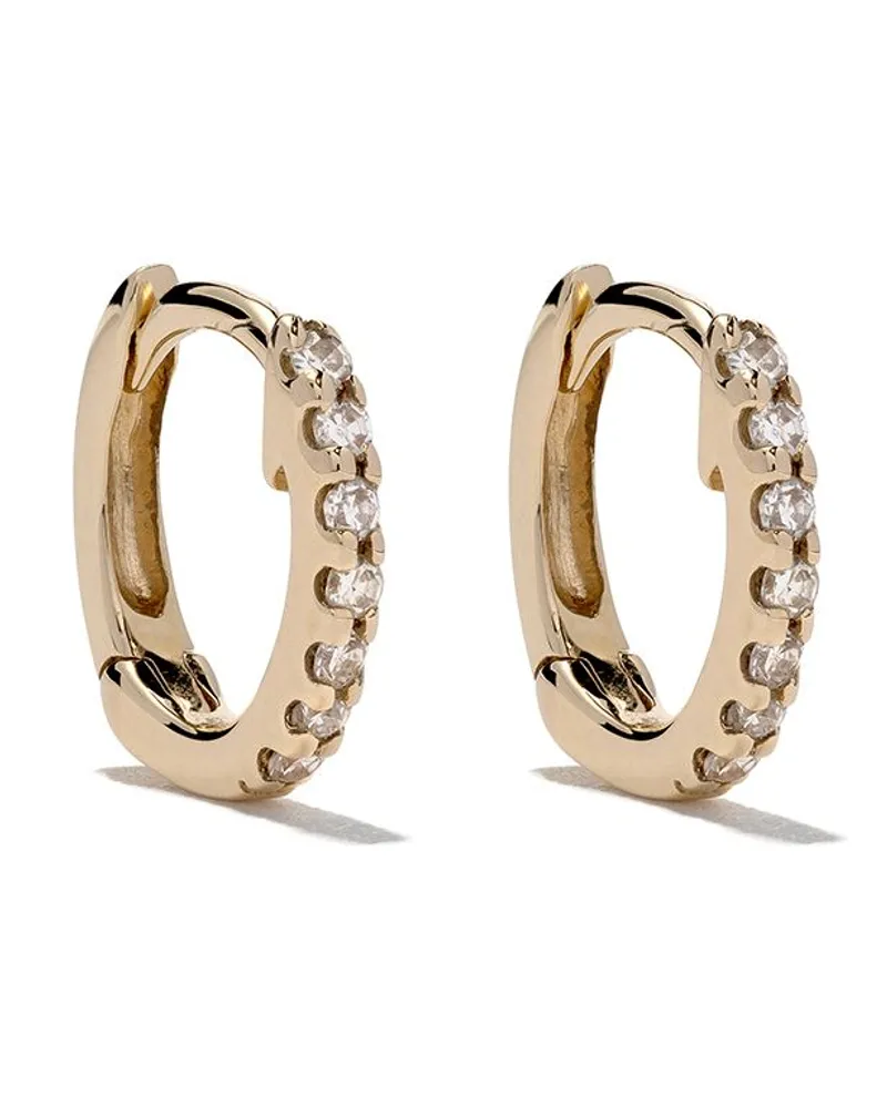 Dana Rebecca Designs Mini 14kt Gelbgoldcreolen mit Diamanten Gold