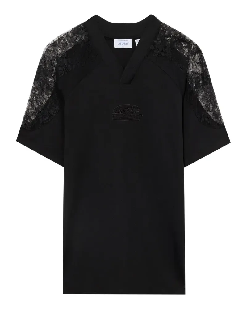 OFF-WHITE Fußballkleid mit Spitzeneinsatz - Schwarz Schwarz