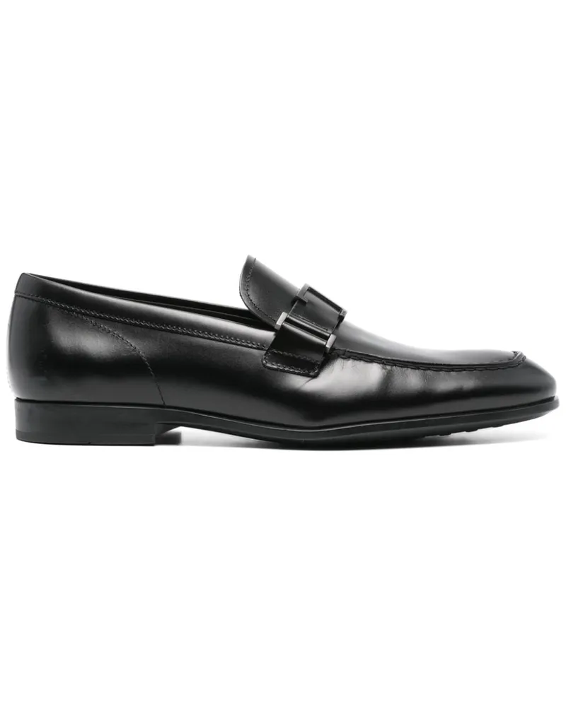 TOD'S Loafer mit Logo-Schild - Schwarz Schwarz