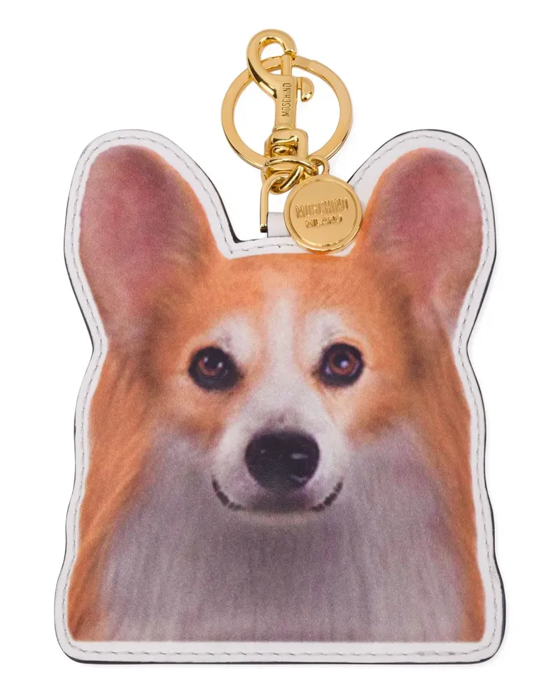 Moschino Schlüsselanhänger mit Hundemotiv - Orange Orange