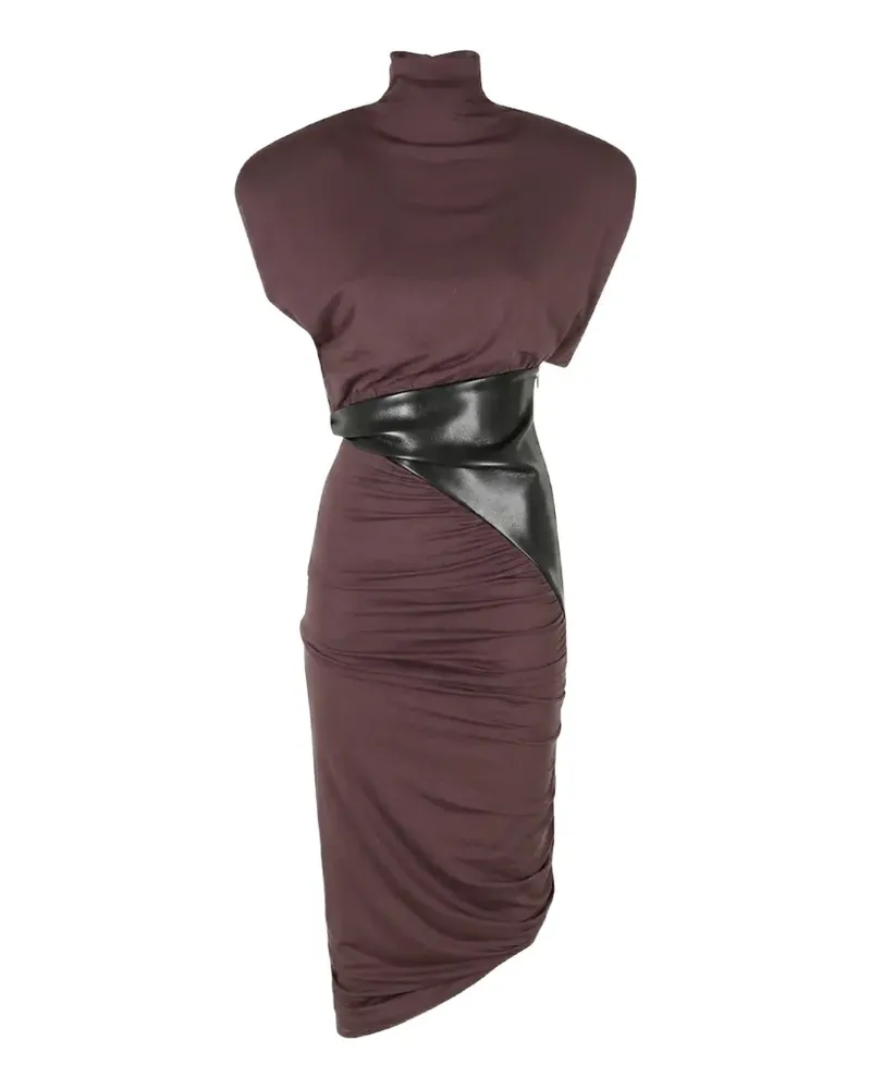 ANDAMANE Ursula draped midi dress - Braun Braun