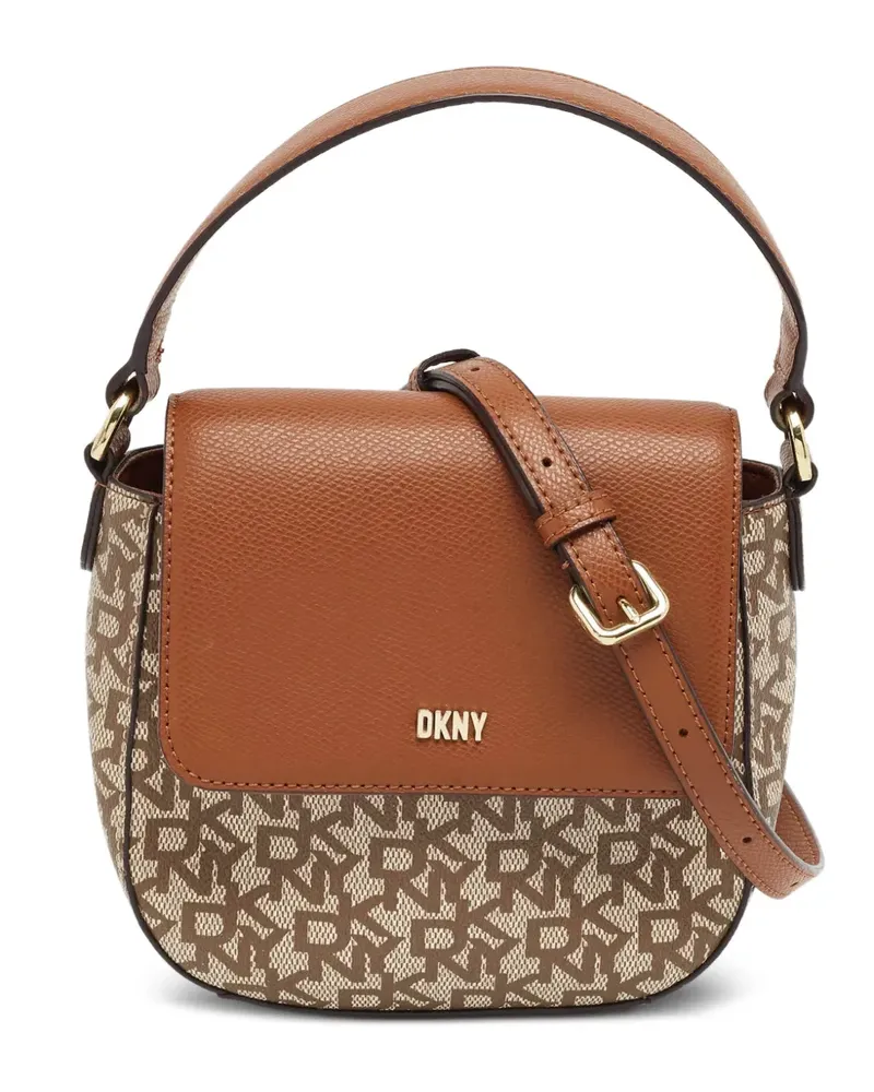 DKNY Mini Immy Umhängetasche mit Monogramm - Braun Braun