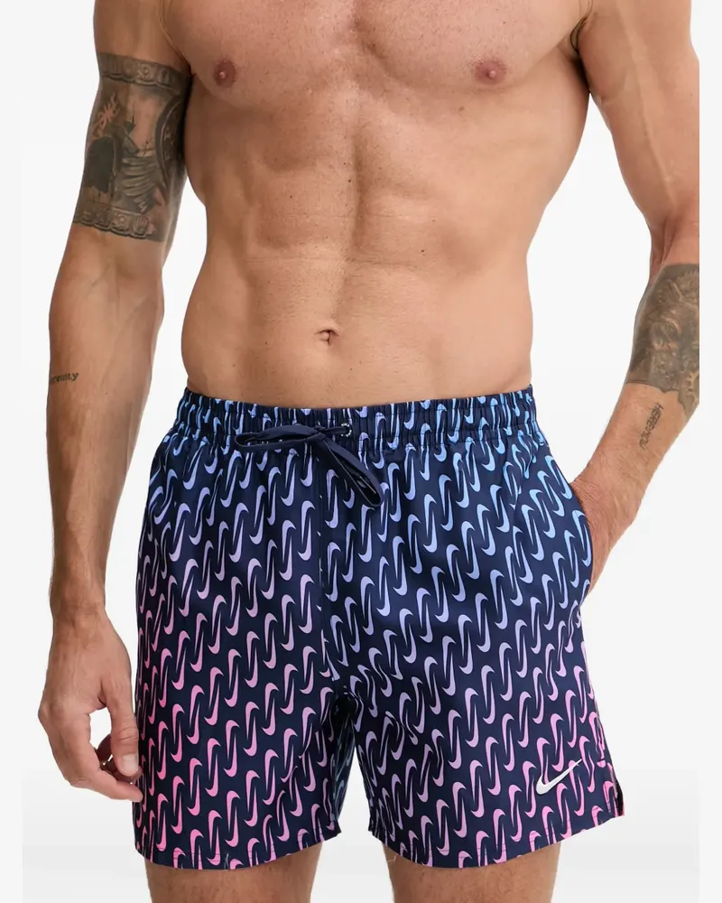 Nike Shorts mit Logo-Print - Blau Blau