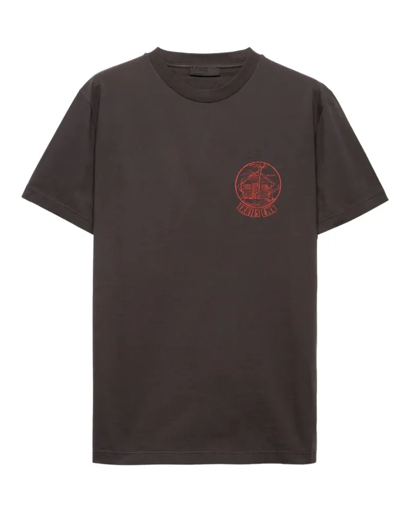 Prada printed cotton T-shirt - Grau Grau