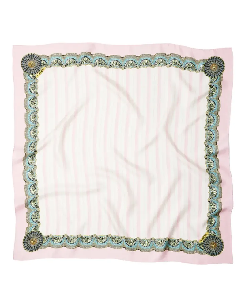Versace Seidentwill-Schal mit Print 90cm - Rosa Rosa