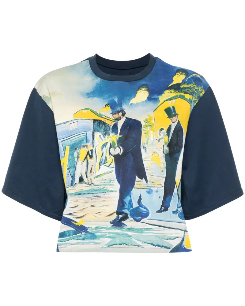 Undercover T-Shirt mit grafischem Print - Blau Blau