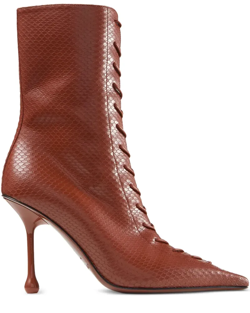 Jimmy Choo Scarlett Schnürstiefel 95mm - Rot Rot