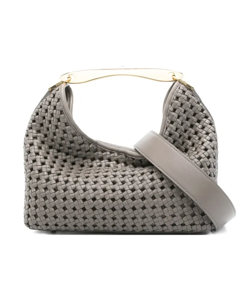 Elleme Gewebter Boomerang Tote Bag mit Henkel - Grau Grau