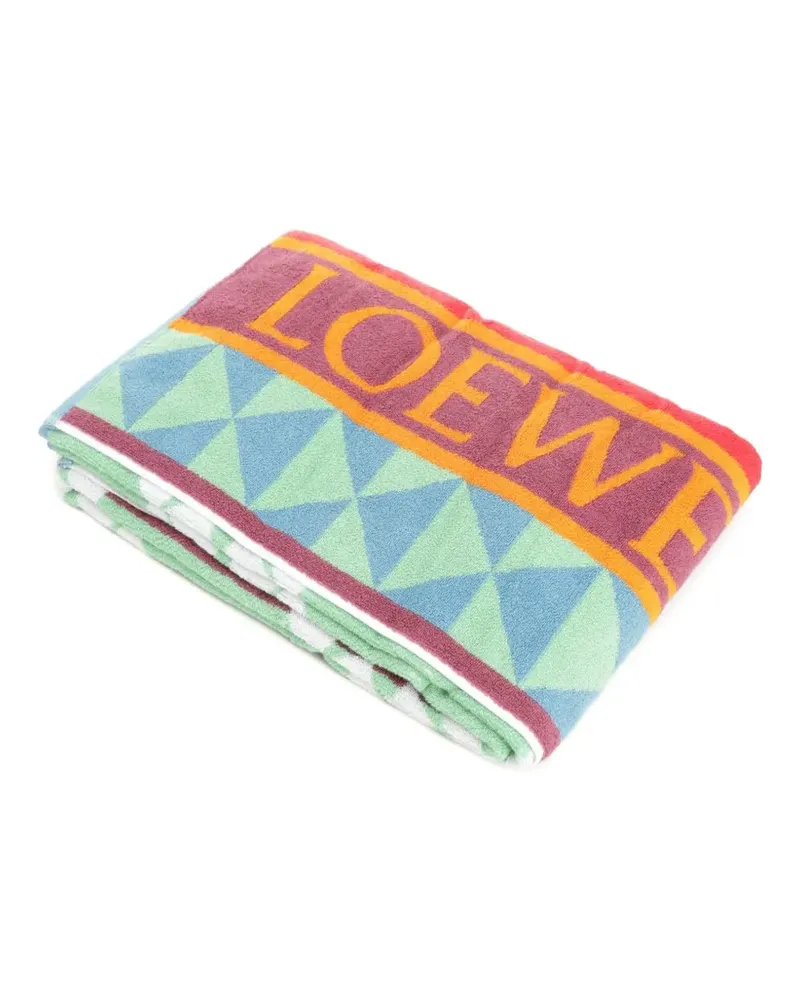 Loewe Paula's Ibiza jacquard-bussola towel - Blau Blau