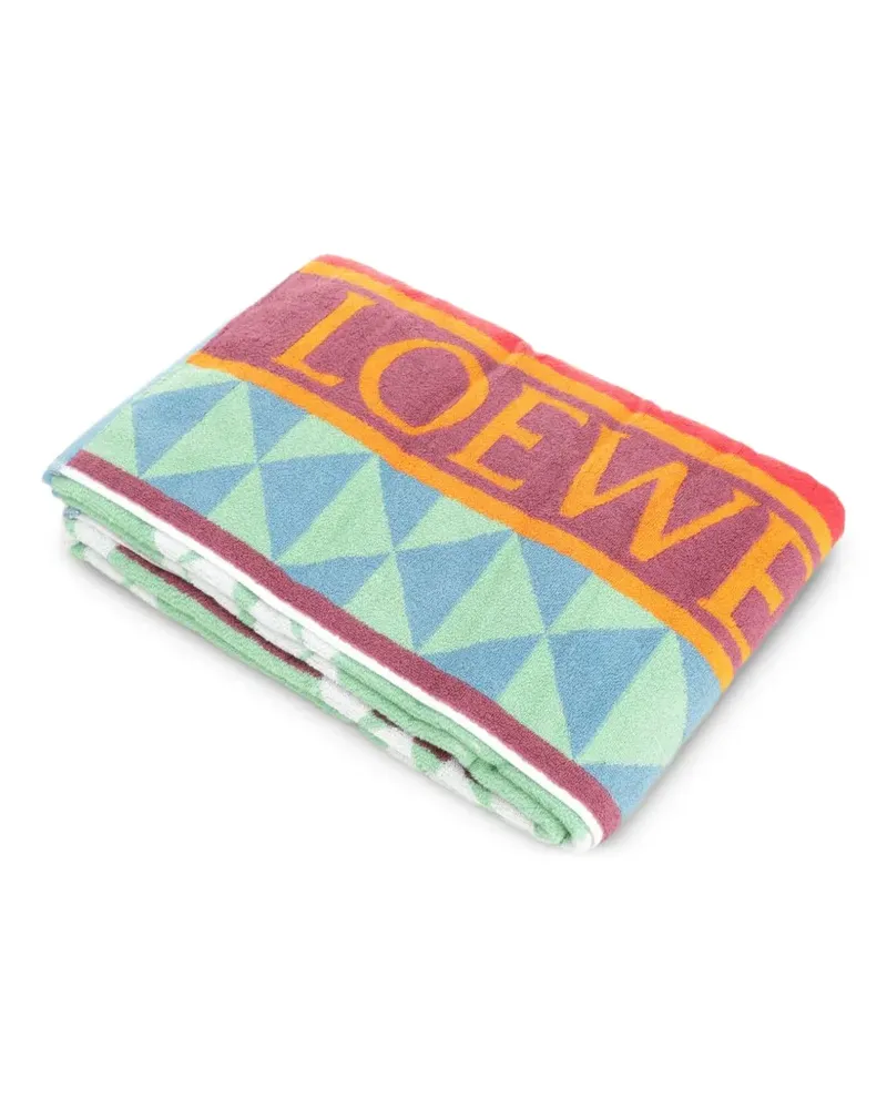 Loewe Paula's Ibiza jacquard-bussola towel - Blau Blau