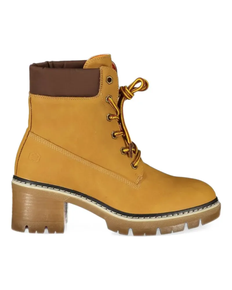 Lumberjack lace-up block-heel ankle boots - Gelb Gelb