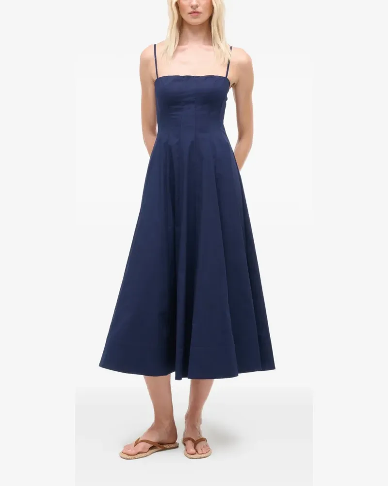STAUD Wylie midi dress - Blau Blau