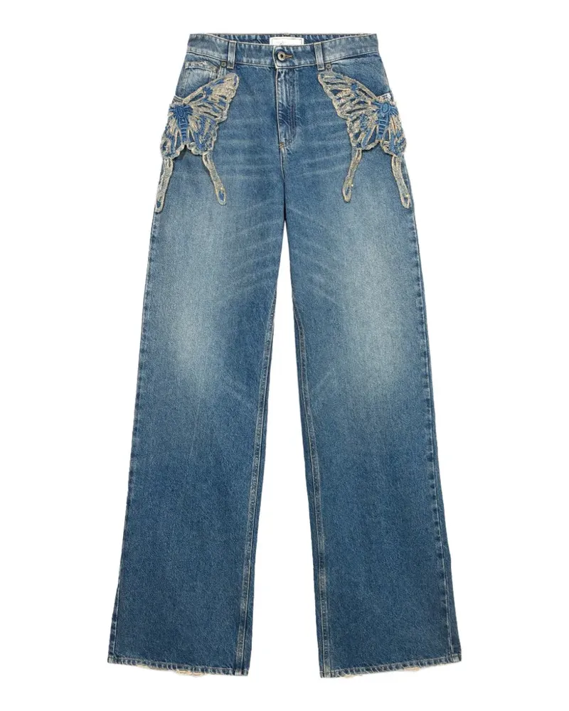 Blumarine Butterfly Jeans - Blau Blau