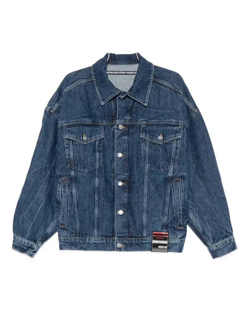 Alexander Wang Jeansjacke mit Logo-Patch - Blau Blau