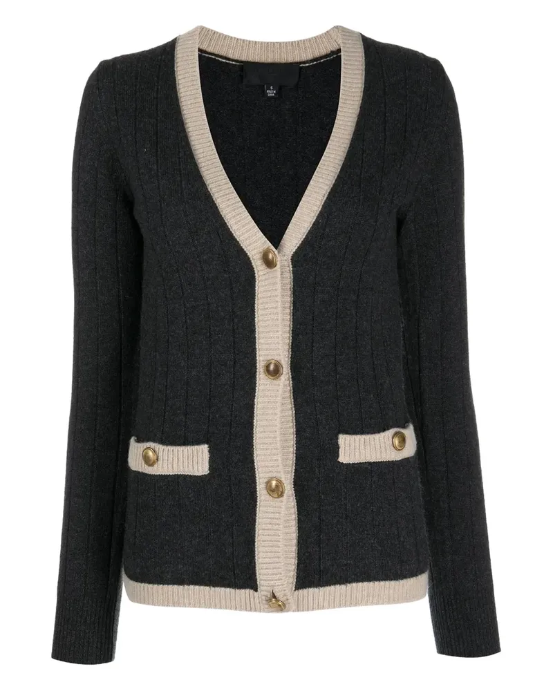 Nili Lotan Gerippter Cardigan - Schwarz Schwarz