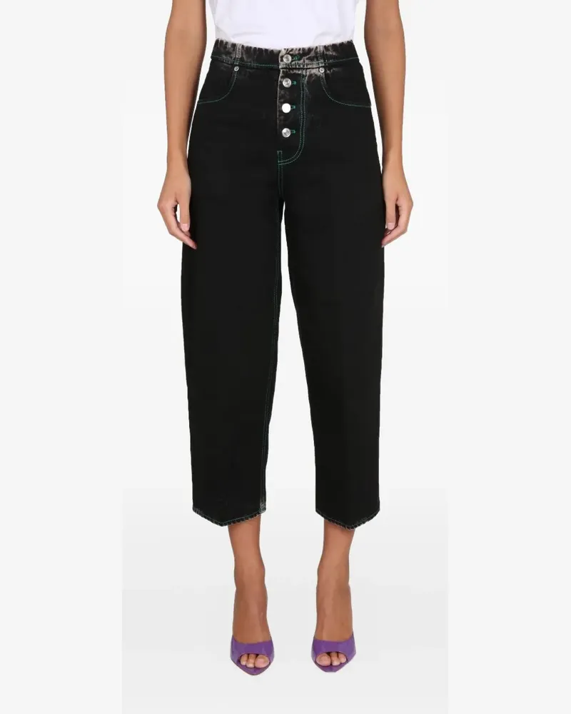 Department 5 button stitching jeans - Schwarz Schwarz
