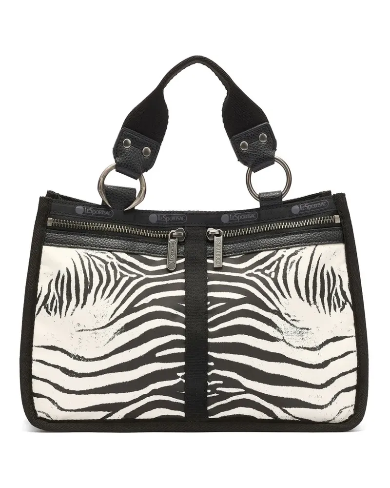 Roberto Cavalli x LeSportsac mini Milano zebra-printed tote bag - Schwarz Schwarz