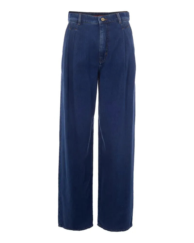 Max Mara pleated wide-leg jeans - Blau Blau