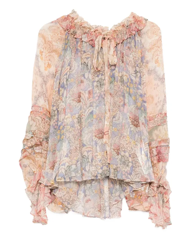 Zimmermann Rebellion blouse - Rosa Rosa