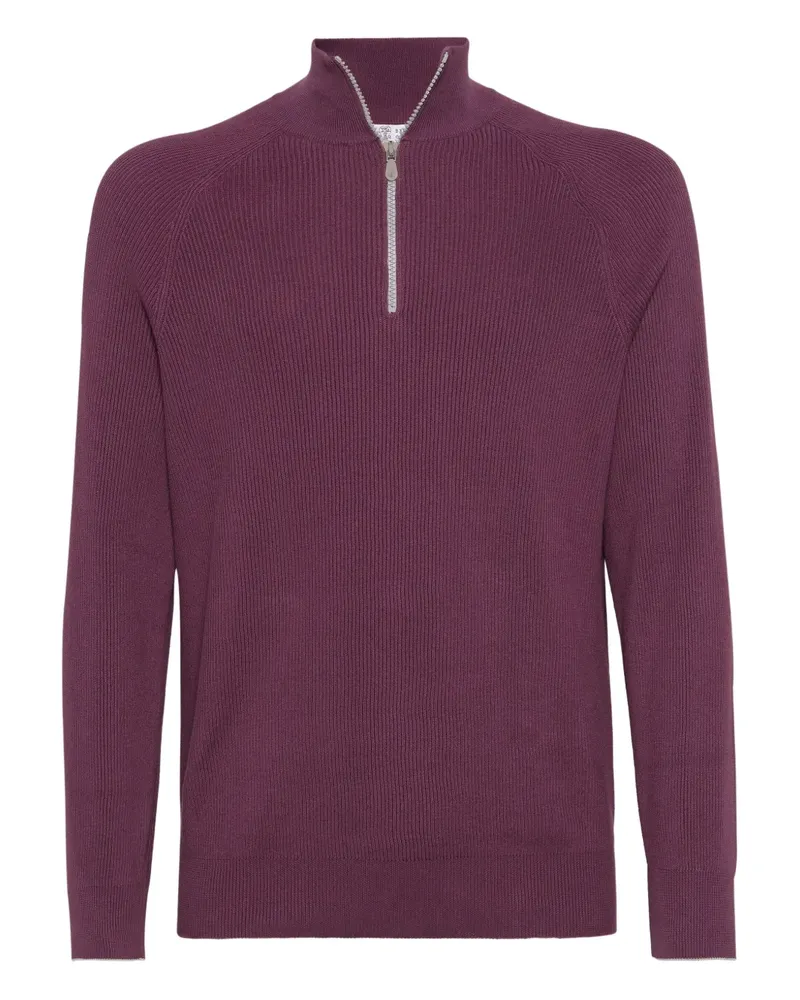 Brunello Cucinelli ribbed cotton sweater - Violett Violett