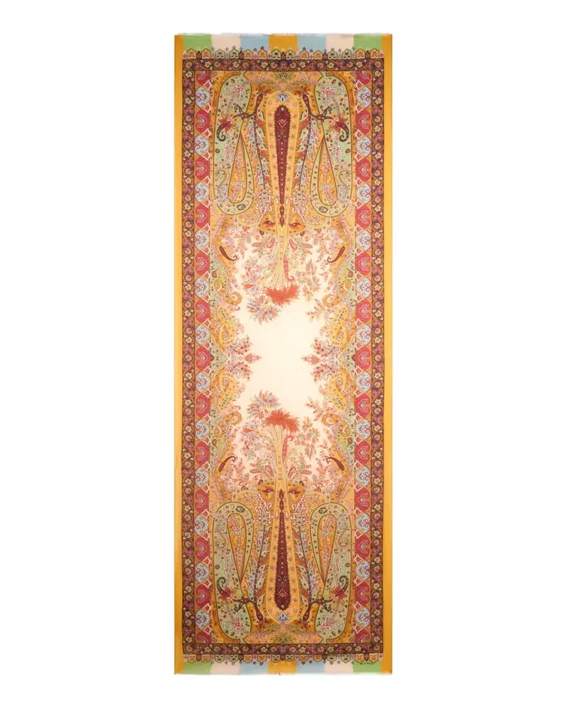 Etro Schal mit floralem Paisleymuster - Gelb Gelb
